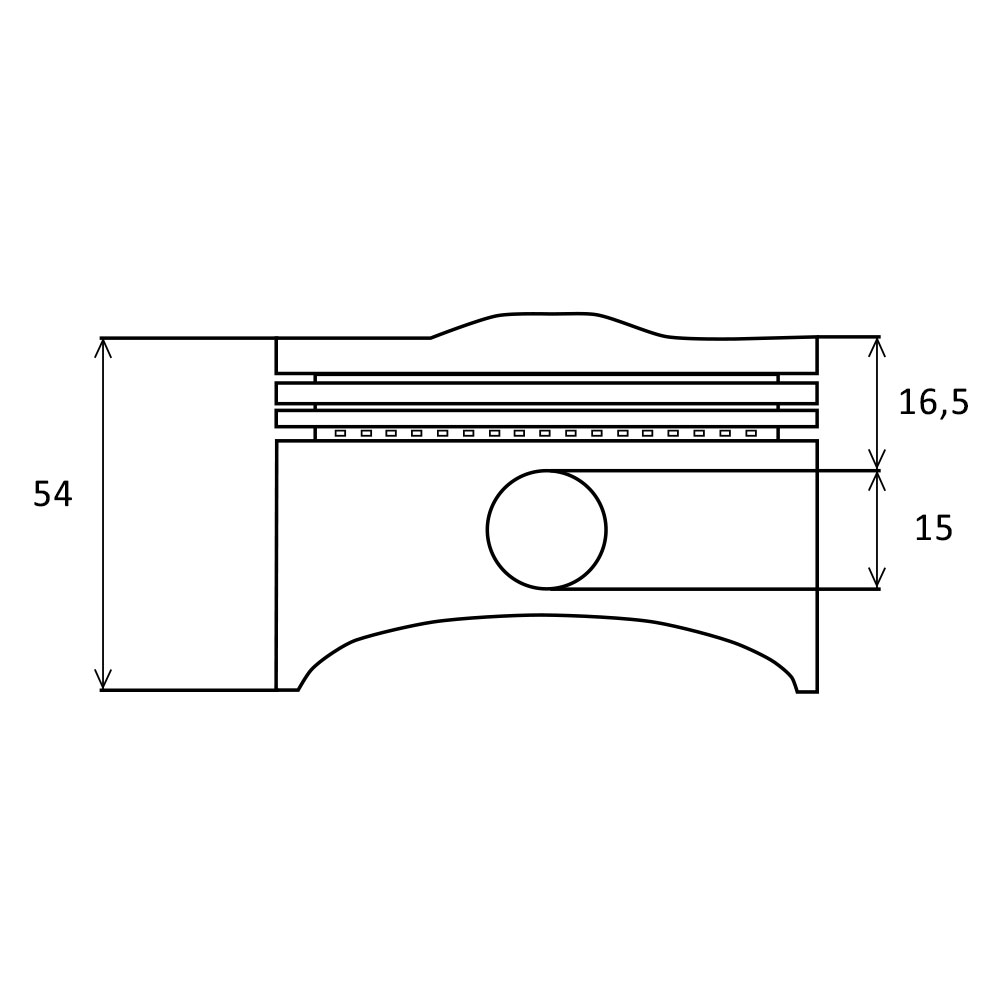 Klip Honda G 150 fi 64x15 mm STD kpl - Slika 2
