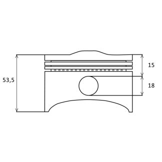 Klip Honda GX 160 fi 68,25x18 mm I spec kpl