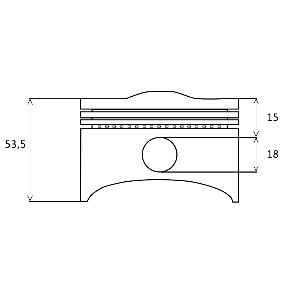 Klip Honda GX 160 fi 68,25x18 mm I spec kpl - Slika 2