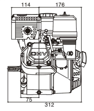 Motor LONCIN G200F 6.5ks tip-A D=20mm L=53mm