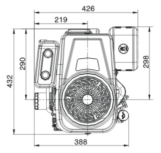 Motor LONCIN LC 2V78F 678cm3 18ks TIP-B1 D=35mm L=98mm V-TWIN