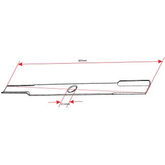 Nož kosačice L 307 mm fi 17,1 mm MTD 32-10E THORP