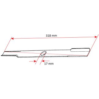Nož kosačice L 318 mm fi 17 mm MTD 32-9E THORP