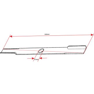 Nož kosačice L 320 mm fi 17 mm Alko THORP