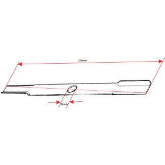 Nož kosačice L 370 mm fi 32 mm MTD