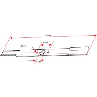 Nož kosačice L 460 mm fi 18,2 mm Viking MT 540 545 levi