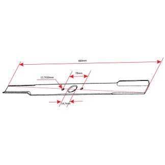Nož kosačice L 460 mm fi 19,7 mm Alko THORP