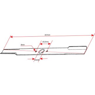 Nož kosačice L 460 mm zvezda MTD 46 THORP