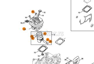 Cilindar sa klipom 066 MS 660 54mm STIHL
