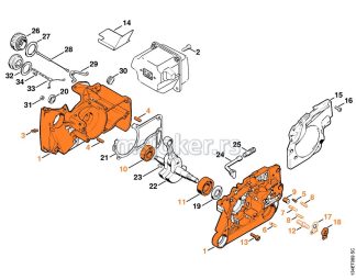 Kućište motora 064 MS 640 STIHL