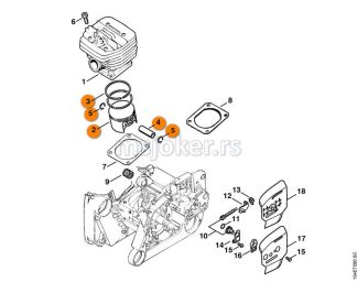 Klip sa karikama MS 640 52mm STIHL