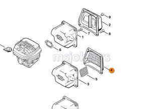 Poklopac auspuha 064 066 MS 640 650 660 STIHL