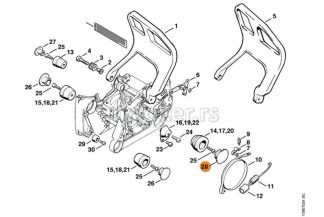 Čep amortizera 064 066 MS 640 650 660 TS 700 800 STIHL