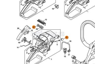 Čep amortizera 021 023 025 029 039 MS 210 230 250 290 310 390 STIHL