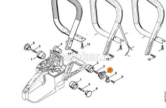 Čep amortizera 034 036 MS 340 360 STIHL