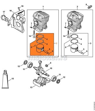 Klip sa karikama MS 310 47 mm STIHL