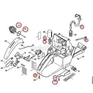 Rezervoar MS 460 461 STIHL