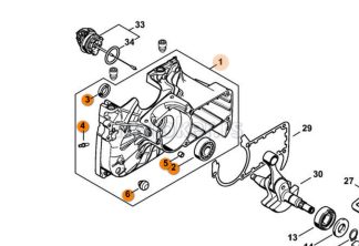 Kućište motora MS 361 Levo STIHL