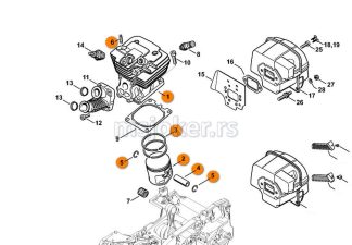 Cilindar sa klipom MS 441 50mm STIHL