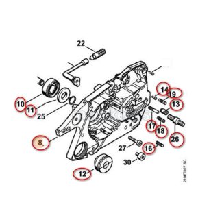 Kućište motora MS 441 Desno STIHL