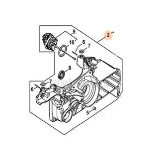 Kućište motora MS 362 Levo STIHL