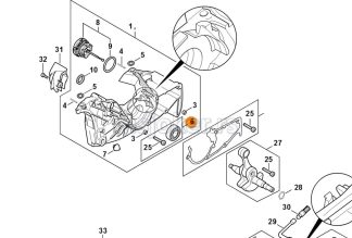 Ležaj radilice MS 462 Levi