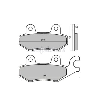 Disk pločice RMS Kymco Dink 4T 125/150cc (07)