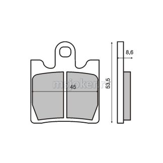Disk pločice RMS Suzuki Burgman 250 (98/00),(01>) prednje