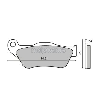 Disk pločice Yamaha X max 250cc Rms