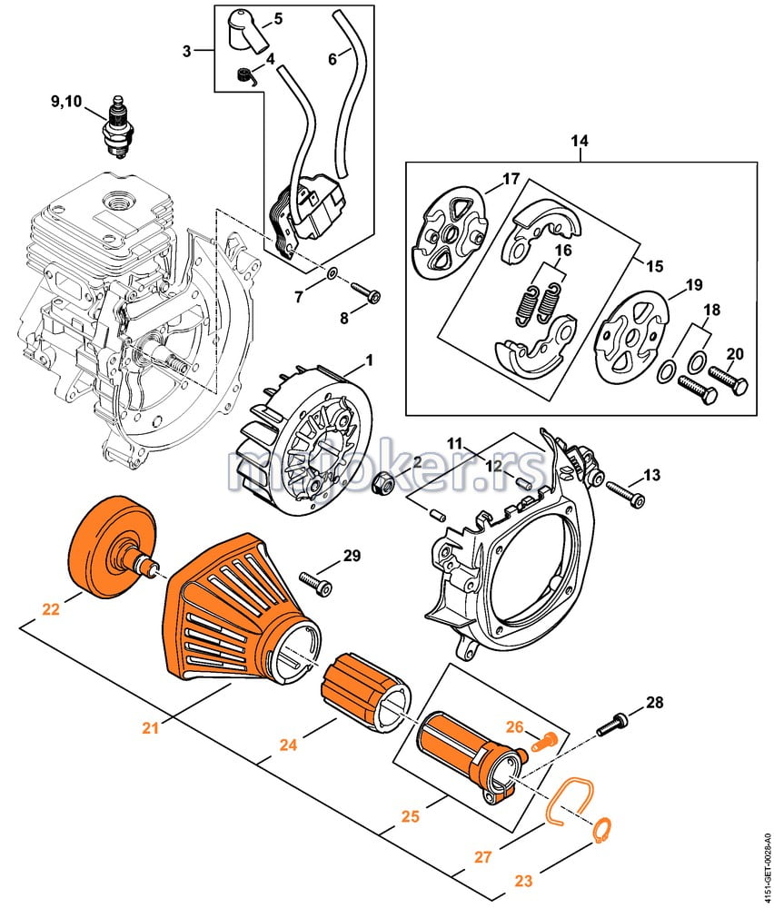 Kućište spojnice FS 235 STIHL