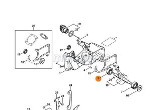 Ležaj radilice Levi 024 026 MS 240 260 16002 STIHL