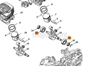 Ležaj radilice MS 270/280 15x38x11