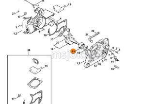 Ležaj radilice 064 066 MS 640 650 660 17x40x14 Desni STIHL