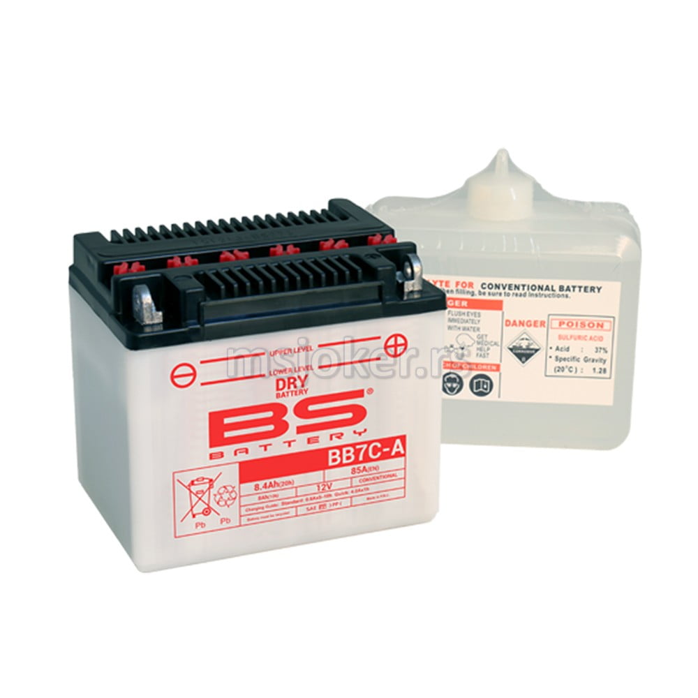 Akumulator BS 12V 8Ah sa kiselinom BB7C-A desni plus (130x90x114)