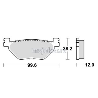 Disk pločice TRW MCB722SRM ( MAXI - SCOOTER SINTER )