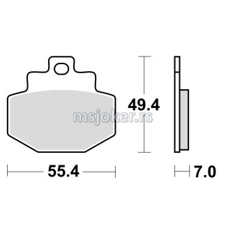 Disk pločice TRW MCB727 ( ORGANIC )