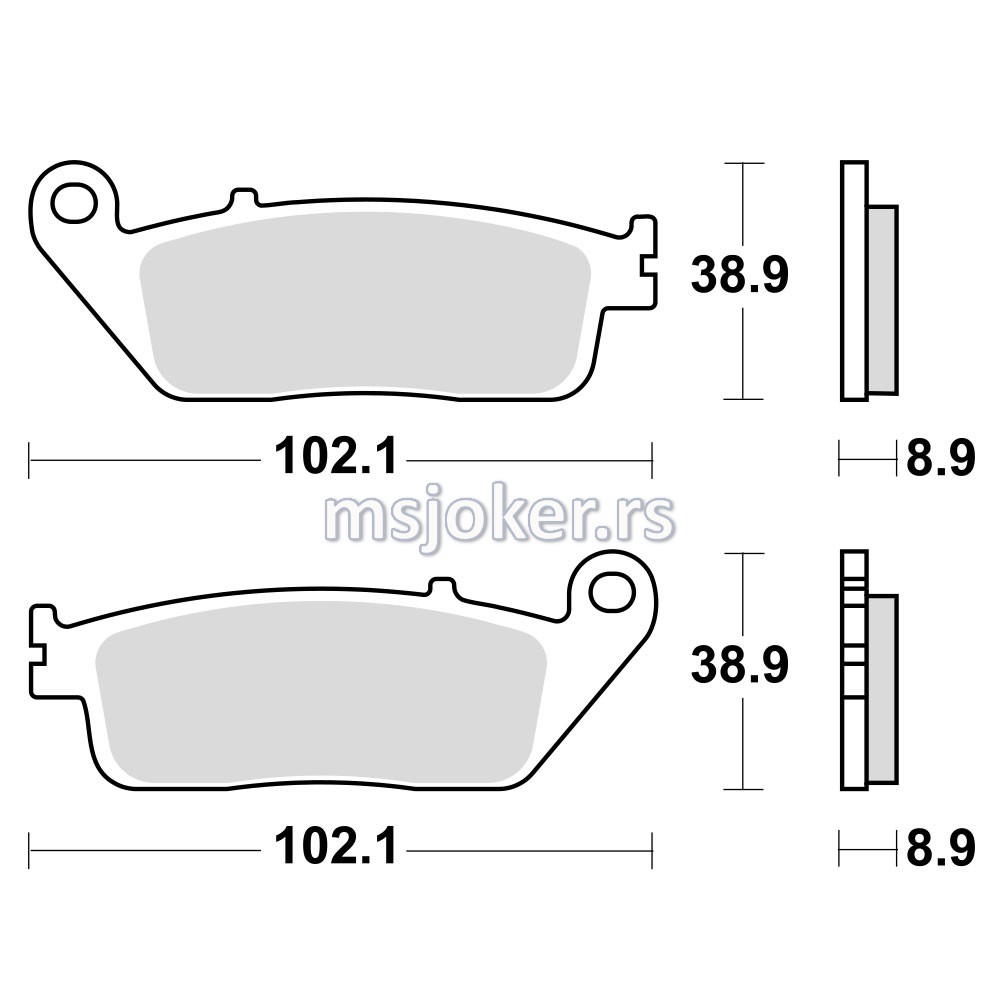 Disk pločice TRW MCB764SRM ( MAXI - SCOOTER SINTER )