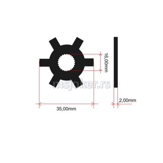 Podloška ventilatora varijatora zvezdasta Kineski skuter CPI.Keeway 50cc fi 16